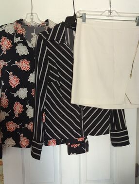*Outfit* Banana Republic skirt (6) Calvin Klein Shirt (M) Tailor Shirt (M)